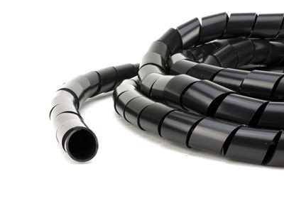 Picture of Black 1/2 Inch Polyethylene Spiral Wrap - 50 Feet