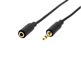 Picture of Slim AUX Stereo Audio Extension Cable w/ Microphone Support - 6 FT