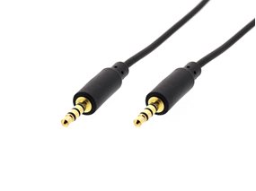 Picture of Slim AUX Stereo Audio Cable w/ Microphone Support - 6 FT