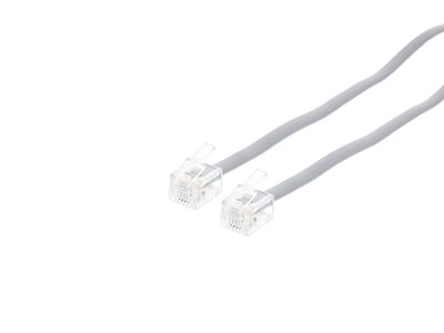 Picture of RJ11 4 Conductor Straight Wired Modular Telephone Cable - 7 FT