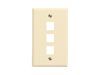 Picture of 3 Port Keystone Faceplate - Single Gang - Almond