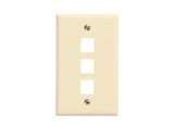 Picture of 3 Port Keystone Faceplate - Single Gang - Almond