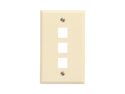 Picture of 3 Port Keystone Faceplate - Single Gang - Almond