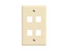 Picture of 4 Port Keystone Faceplate - Single Gang - Almond