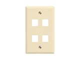 Picture of 4 Port Keystone Faceplate - Single Gang - Almond