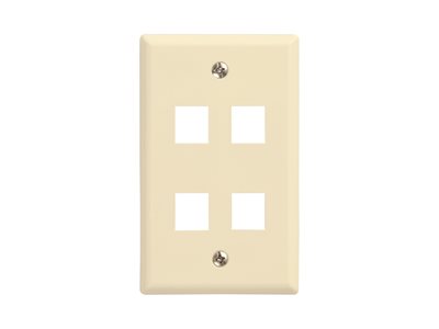 Picture of 4 Port Keystone Faceplate - Single Gang - Almond