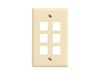 Picture of 6 Port Keystone Faceplate - Single Gang - Almond