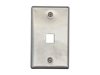 Picture of 1 Port Stainless Steel Keystone Faceplate