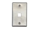 Picture of 1 Port Stainless Steel Keystone Faceplate