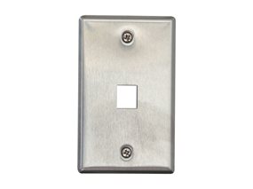 Picture of 1 Port Stainless Steel Keystone Faceplate