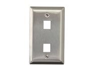 Picture of 2 Port Stainless Steel Keystone Faceplate