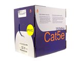 Picture of Cat5e 350Mhz Network Cable - Solid, Blue, Riser (CMR) PVC - 1000 FT