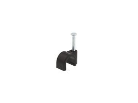 Picture of 7mm Black Round Nail Cable Clip - 100 Pack