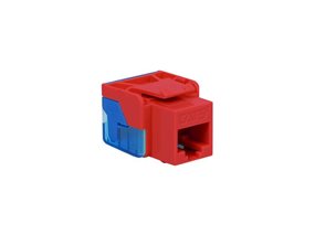 Picture of Cat5e Modular Keystone Jack - RJ45 (8P8C) Ez - Red