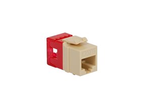 Picture of Cat 6 Modular Keystone Jack - RJ45 (8P8C) Hd - Ivory