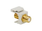 Picture of Coaxial Keystone Jack - F-type Gold Plated - White