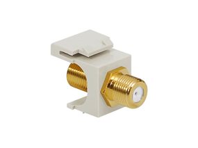 Picture of Coaxial Keystone Jack - F-type Gold Plated - White