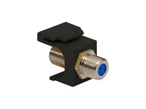 Picture of Coaxial Keystone Jack - F-type Nickel Plated - 3 Ghz - Black