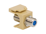 Picture of Coaxial Keystone Jack - F-type Nickel Plated - 3 Ghz - Ivory