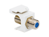 Picture of Coaxial Keystone Jack - F-type Nickel Plated - 3 Ghz - White - 0 of 1