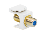 Picture of Coaxial Keystone Jack - F-type Gold Plated - 3 Ghz - White