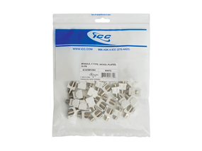 Picture of Coaxial Keystone Jack - F-type Nickel Plated - White - 25 Pack