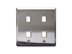 Picture of Faceplate Stainless Steel 2-gang 4-port - 0 of 1