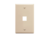 Picture of Faceplate Flat 1-gang 1-port Almond