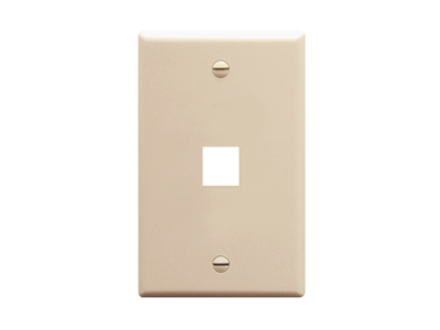 Picture of Faceplate Flat 1-gang 1-port Almond