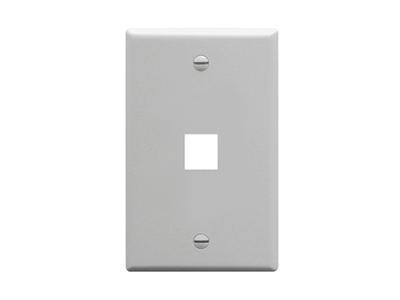 Picture of Faceplate Flat 1-gang 1-port Gray