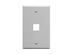 Picture of Faceplate Flat 1-gang 1-port Gray - 0 of 1