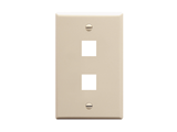 Picture of Faceplate Flat 1-gang 2-port Almond