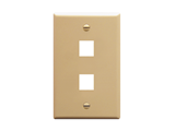 Picture of Faceplate Flat 1-gang 2-port Ivory