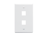 Picture of Faceplate Flat 1-gang 2-port White