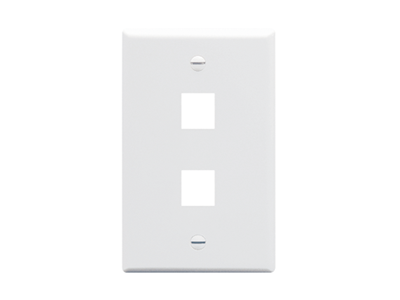 Picture of Faceplate Flat 1-gang 2-port White