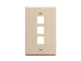 Picture of Faceplate Flat 1-gang 3-port Almond