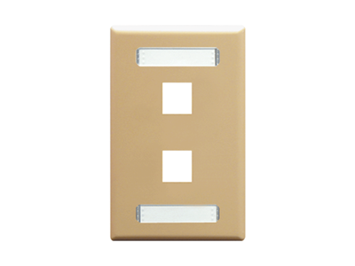 Picture of Blank Faceplate Id 1-gang 2-port Ivory