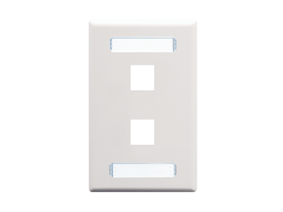 Picture of Blank Faceplate Id 1-gang 2-port White