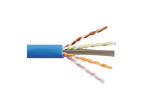 Picture of Solid Cat 6a UTP 650 Mhz Plenum Cable - Blue - 1000 FT