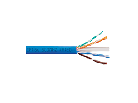 Picture of Solid Cat 6e UTP 350 MHz Plenum Cable - Blue - 1000 FT