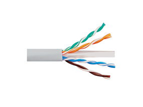 Picture of Solid Cat 6e UTP 350 MHz Plenum Cable - White - 1000 FT