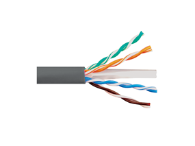 Picture of Solid Cat 6e UTP 600 MHz Riser Cable - Gray - 1000 FT