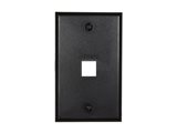 Picture of 1 Port Keystone Faceplate - Single Gang - Black