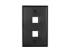 Picture of 2 Port Keystone Faceplate - Single Gang - Black