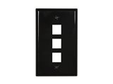 Picture of 3 Port Keystone Faceplate - Single Gang - Black