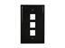 Picture of 3 Port Keystone Faceplate - Single Gang - Black - 0 of 3