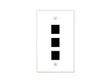 Picture of 3 Port Keystone Faceplate - Single Gang - White