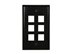 Picture of 6 Port Keystone Faceplate - Single Gang - Black - 0 of 3