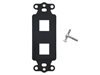 Picture of 2 Port Decorex Face Plate Insert - Black