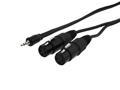 Picture of XLR Y Two Female to One 3.5mm Stereo Plug - 6 FT